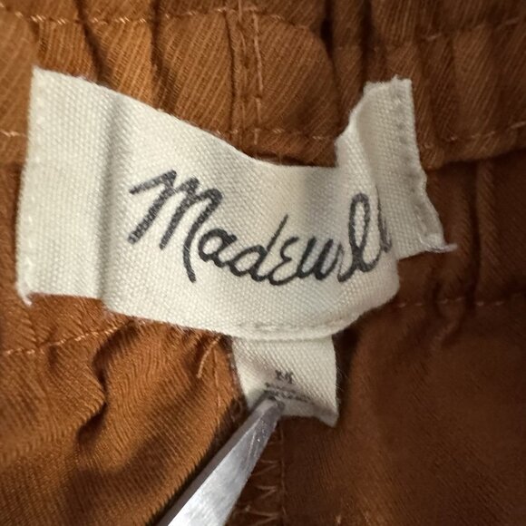 MADEWELL Dunaway Paperbag Pants Size M High Waist Belted Golden Pecan - Picture 7 of 7